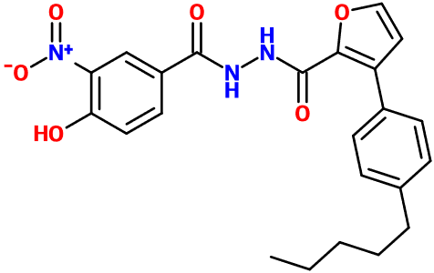 (image for) MC010490 N'-(4-Hydroxy-3-nitrobenzoyl)-3-(4-pentylphenyl)-2-furohydrazide